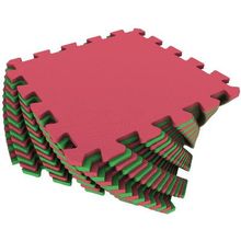 Мягкий пол универсальный 25х25 ECO-cover, красно-зеленый