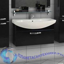 Тумба для ванны с умывальником Акватон АРИЯ 80 чёрный 1A141701AA950