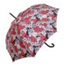 Stilla - Зонт женский ручка-дерево, в тон купола зонта, дизайн "осенний букет"