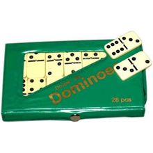 Домино большое белые кости 51х25х9мм с металлическим шариком,в чехле