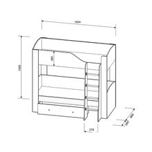 РВ Мебель Двухъярусная кровать Астра-2
