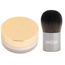 Рассыпчатая пудра с кисточкой Кабуки тон Pure Natural Makeover Paris Loose Powder Foundation With Mini Kabuki Brush