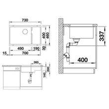 BLANCO SUBLINE 700-U LEVEL SILGRANIT