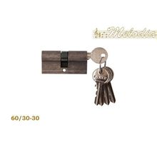 Цилиндр для замка Melodia 60mm (25+10+25) Античное серебро ключ ключ