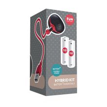 Fun Factory Комплект для зарядки батареек внутри вибратора серии Battery+ HYBRID KIT (красный с белым)