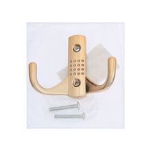 Крючок мебельный CAPPIO STANDART, двухрожковый, пластик, цвет золото