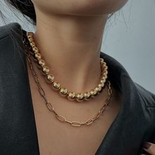 Многослойное колье под золото (арт. 83507-9)