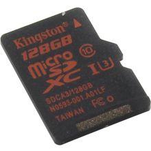 Карта памяти   Kingston   SDCA3 128GBSP    microSDXC Memory Card  128Gb  UHS-I  U3