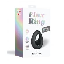 Черное фигурное эрекционное кольцо Flux Ring