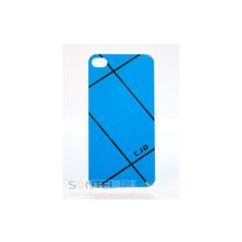 Задняя накладка CJD квадраты для iPhone 4 4S Blue