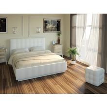 Арника Кровать Лорена Легенд Вайт 180*200 с под. механизмом и ящиком для белья (без страз) ID - 298938