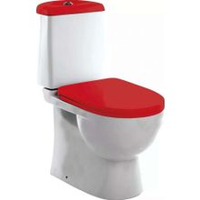 Унитаз-компакт Sanita luxe Best luxe с микролифтом Красная крышка