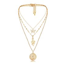 Многослойное колье "Бабочка и змея" (арт. 81065-7)