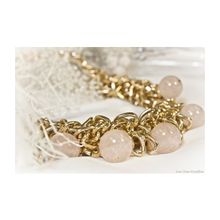 Колье с бусинами кварца