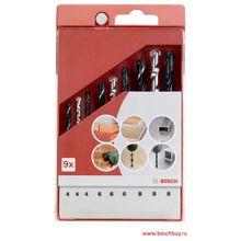Bosch Набор 9 HSS-R сверл по металлу и камню (2609257483 , 2.609.257.483)