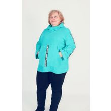 Толстовка женская - oversize - Fashion | бирюза