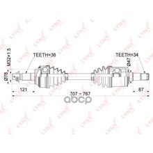 Привод В Сборе | Перед Прав Лев | Toyota Sequoia   Tundra (_k5_) 4.6-5.7 06-   = Fr Lh=Rh LYNXauto арт. CD1158