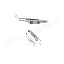 Пинцет для передней камеры с зубцами F-0042 ПТО Медтехника (Казань, Россия)