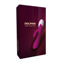 RestArt Розовый вибростимулятор Dolphin с клиторальным отростком - 19,3 см.