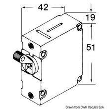 Osculati Flush mount lever switch horizontal mounting 50 A, 14.740.50