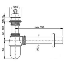 Сифон для раковины AlcaPlast (A437) (32 мм)