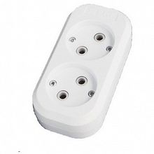 Колодка розеточная   СТАНДАРТ 2-местный, AKS6-2 |  код. AKS6-2 |  EKF