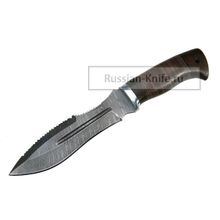 Нож Барс-1 (дамасская сталь), кожа + венге