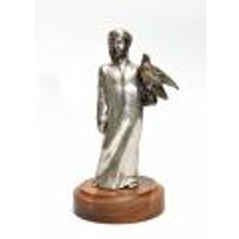 Серебряная статуэтка араб с соколом 1920_SR