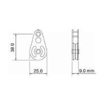 Sea Sure Одношкивный блок Sea Sure 01.08 25 мм 475 - 950 кг 4 - 6 мм