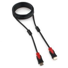 Кабель HDMI 19M-19M V1.4, 3.0 м, чёрный, 2 фильтра, позол. разъемы, Cablexpert (CC-S-HDMI03-3M)