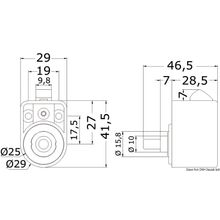 Osculati Self-Latching pushbutton spring lock, 38.182.54