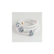 Браслет на цветном каучуке с 3 бусинами муранское стекло, арт. 2012-7 maz_white