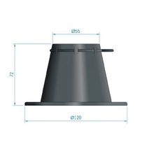 Roca Манжета для пучка кабелей Roca 923630 55 x 72 мм с крепежным кольцом