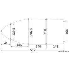 Osculati Tarpaulin universal 427 488 x 180 cm grey 300D, 46.503.01