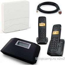 Комплект Shopcarry sim v2n2-a стационарный сотовый радио dect телефон gsm с антенной внешней панельной