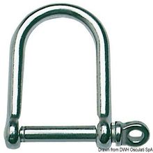 Osculati Wide jaw SS shackle 5 mm, 08.325.05