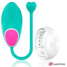 DreamLove Зеленое виброяйцо с белым пультом-часами Wearwatch Egg Wireless Watchme (зеленый)