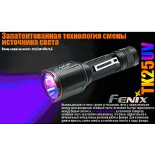 Fenix Фонарь подствольный — Fenix TK25UV с ультрафиолетом 365 нм