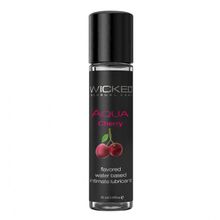 Wicked Лубрикант с ароматом сладкой вишни WICKED AQUA Cherry - 30 мл.