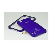 Защитная панель X-doria для iPhone 4 фиолетовая+защитная пленка 400831