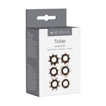 Набор из 6 дымчатых колец Tickler Set Textured Ring (дымчатый)