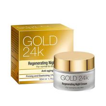 Антивозрастной ночной крем для нормальной и сухой кожи с Золотом Chic++ 24K Gold Regenerating Anti-Aging Firming & Elasticizing Night Cream 50мл