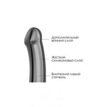 Телесный фаллос на присоске Silicone Bendable Dildo XL - 20 см. (191411)