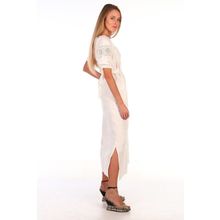 Платье льняное женское - Венеция с вышивкой | белое