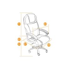 Tetchair Кресло BERGAMO (хром), коричневый