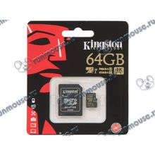 Карта памяти 64ГБ Kingston "SDCG 64GB" microSD XC UHS-I Class10 + адаптер [139702]