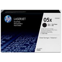 Тонер картридж hp ce505x (двойная упаковка) для lj p2055 (2 x 6500 стр) ce505xd