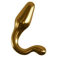 Pipedream Золотистая анальная пробка с фигурным основанием - 10,7 см. (золото)