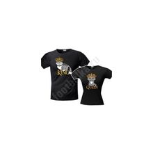 Парные футболки "King сat  Queen cat"