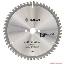 Bosch Пильный диск 190х20 16 мм 54 Multimaterial ECO (2608641801 , 2.608.641.801)